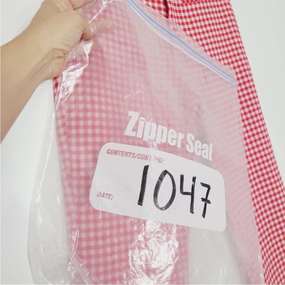 Zara red gingham mini flare pants - Picture 10 of 10